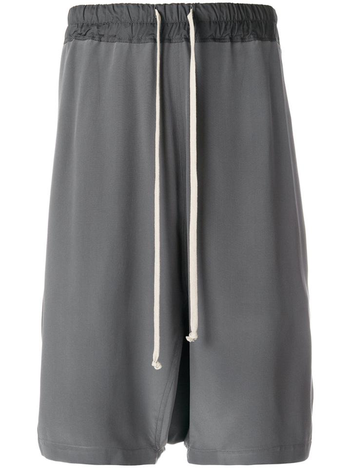 Rick Owens Drop-crotch Shorts - Grey