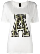 Alexandre Vauthier Varsity Style T-shirt, Women's, Size: 2, White, Silk/viscose