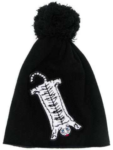 Ultràchic Embroidered Beanie - Black