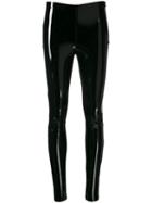 Karl Lagerfeld Varnished Finish Leggings - Black