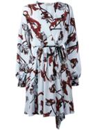 Dorothee Schumacher - Printed Wrap Dress - Women - Silk/viscose - 1, Blue, Silk/viscose