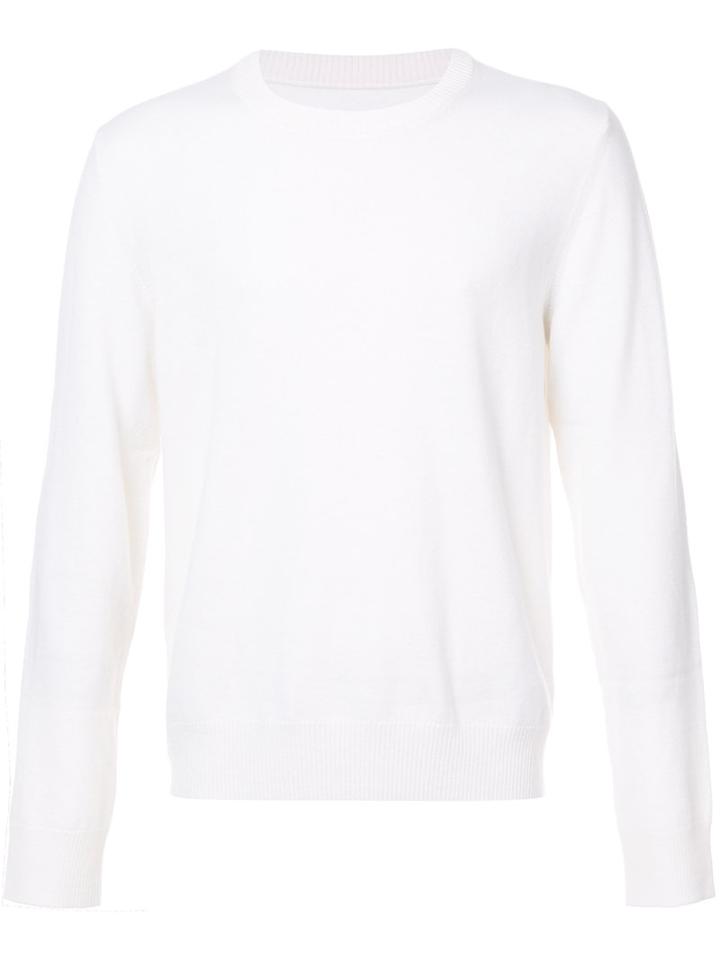 Maison Margiela - Classic Elbow Patch Jumper - Men - Wool - Xl, White, Wool