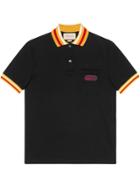 Gucci Polo With Gucci Patch - Black