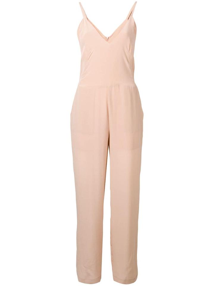 Semicouture Spaghetti Strap Jumpsuit - Neutrals