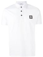 Stone Island - Logo Patch Polo Shirt - Men - Cotton - M, White, Cotton
