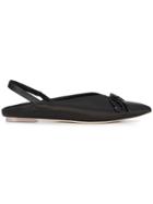 Simone Rocha Pointed To Ballerina Shoes - Black