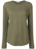 6397 Ribbed Lightweight Sweater - Green