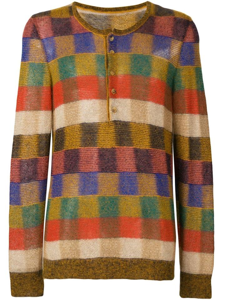 Missoni Square Pattern Sweater - Yellow & Orange