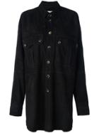 Faith Connexion Leather Shirt Jacket - Black