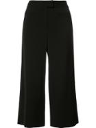 Veronica Beard Wide-leg Cropped Trousers, Women's, Size: 10, Black, Viscose/spandex/elastane