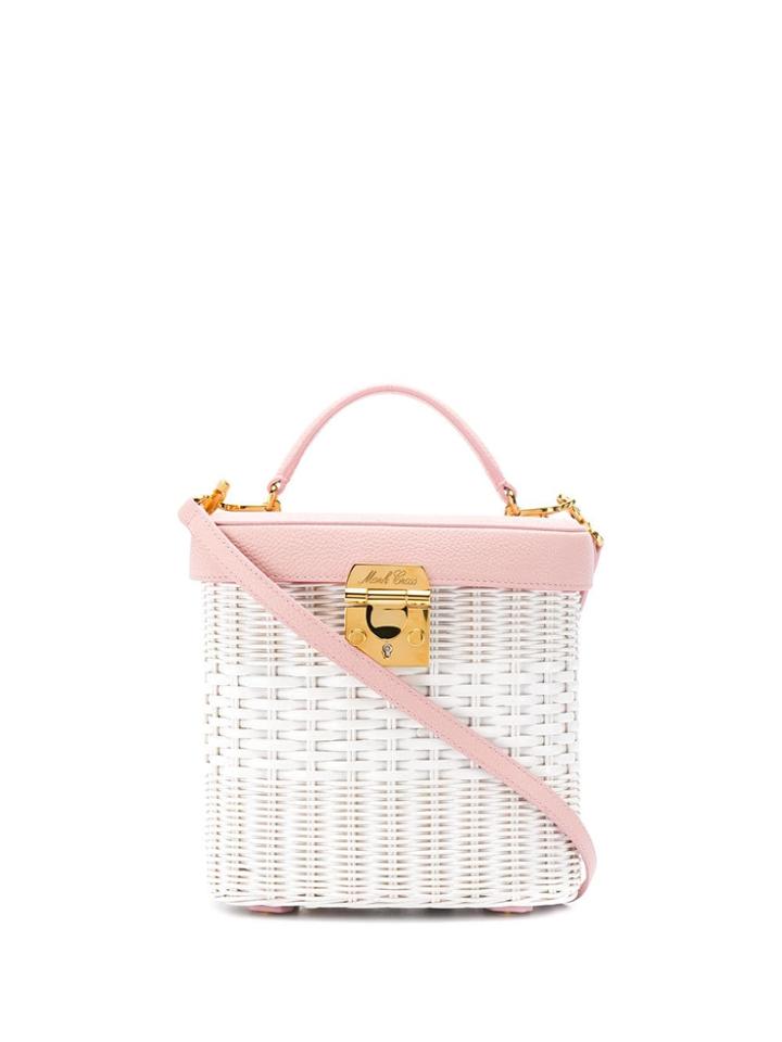 Mark Cross Wicker Boxy Bag - White
