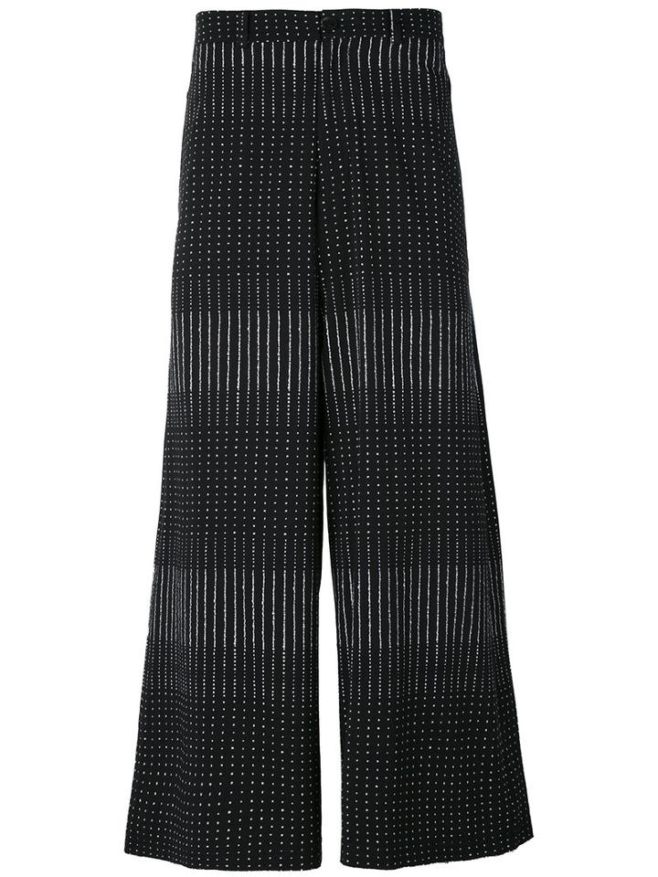 Damir Doma - Printed Wide Leg Trousers - Men - Cotton - L, Black, Cotton