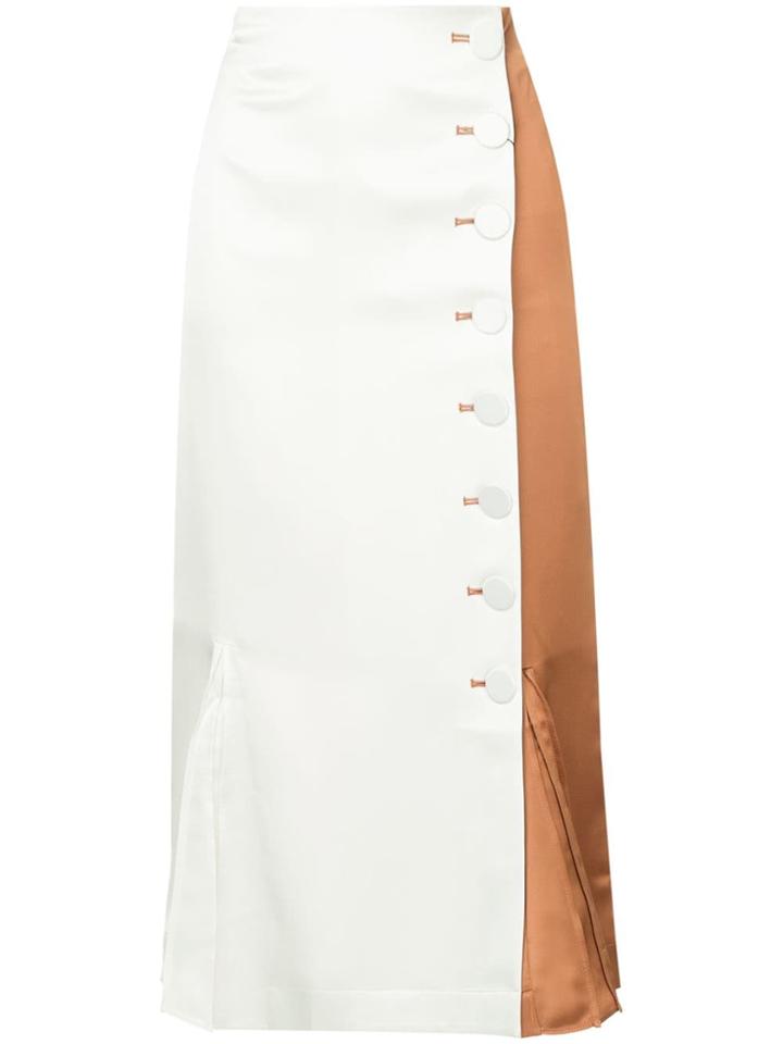 Rejina Pyo Button Front Skirt - White