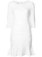 Oscar De La Renta Flare Hem Shift Dress - White