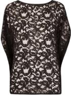 Martha Medeiros Marescot Lace Blouse, Women's, Size: 44, Black, Cotton/viscose/rayon