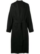 Ann Demeulemeester Absolution Belted Coat - Black