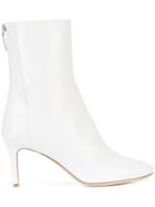 Monique Lhuillier Rear Zip Ankle Boots - White