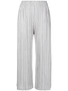 Pleats Please By Issey Miyake Pleated Wide Leg Culottes - Grey