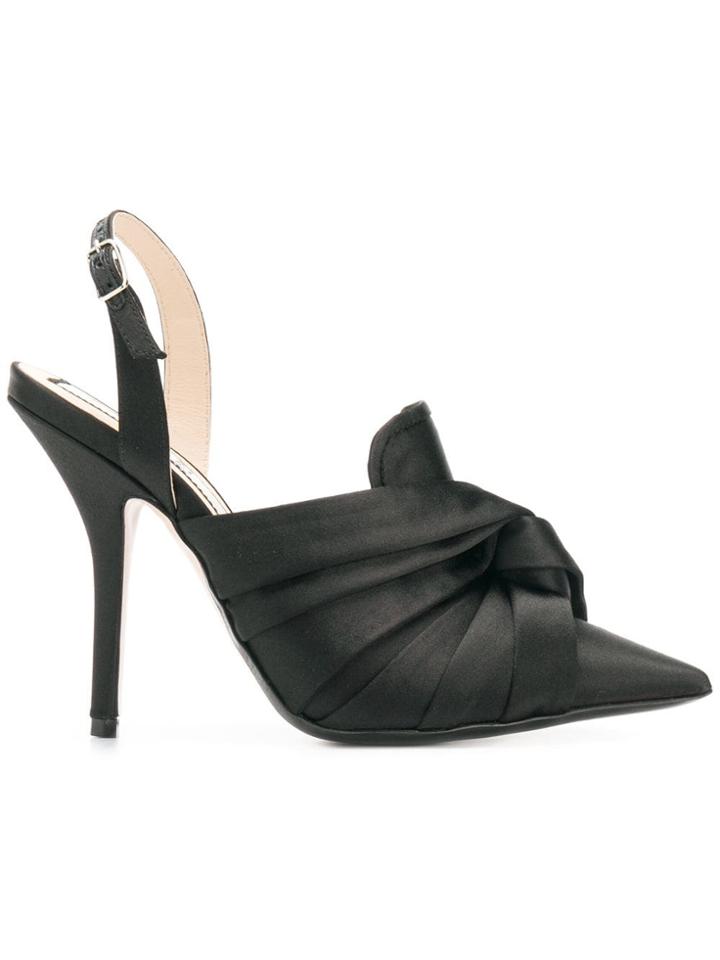 No21 Knot Front Pumps - Black