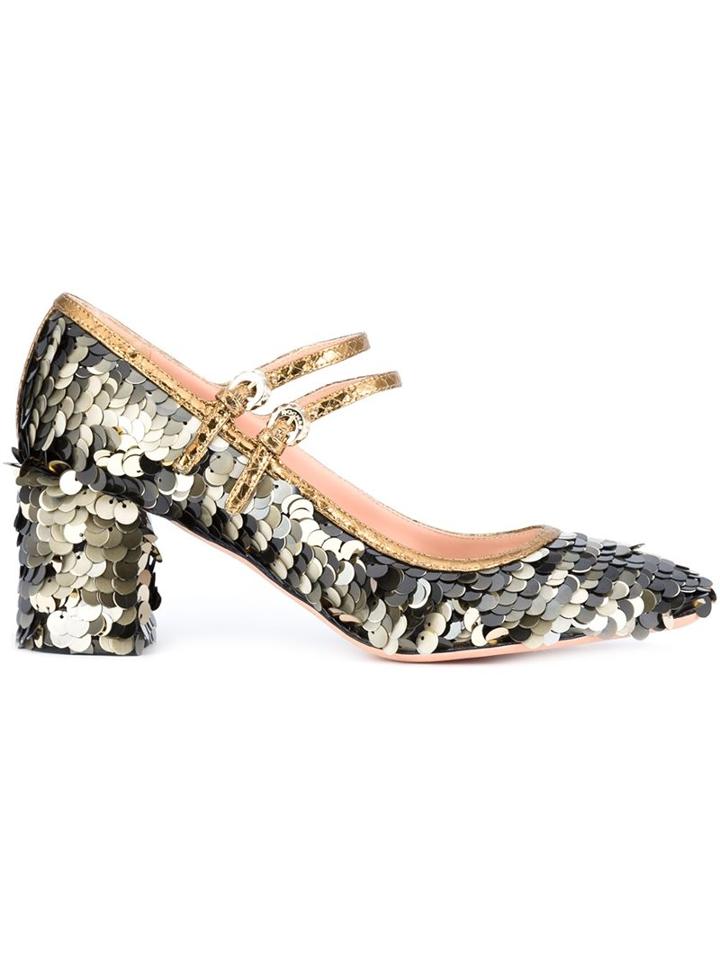 Rochas Sequined Pumps