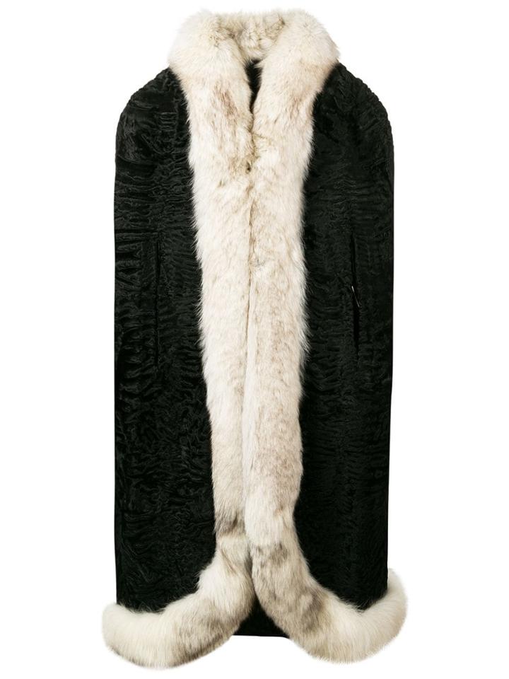 A.n.g.e.l.o. Vintage Cult Two-tone Fur Cape - Black