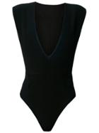 Haight V-neck Tricot Swimsuit - Black