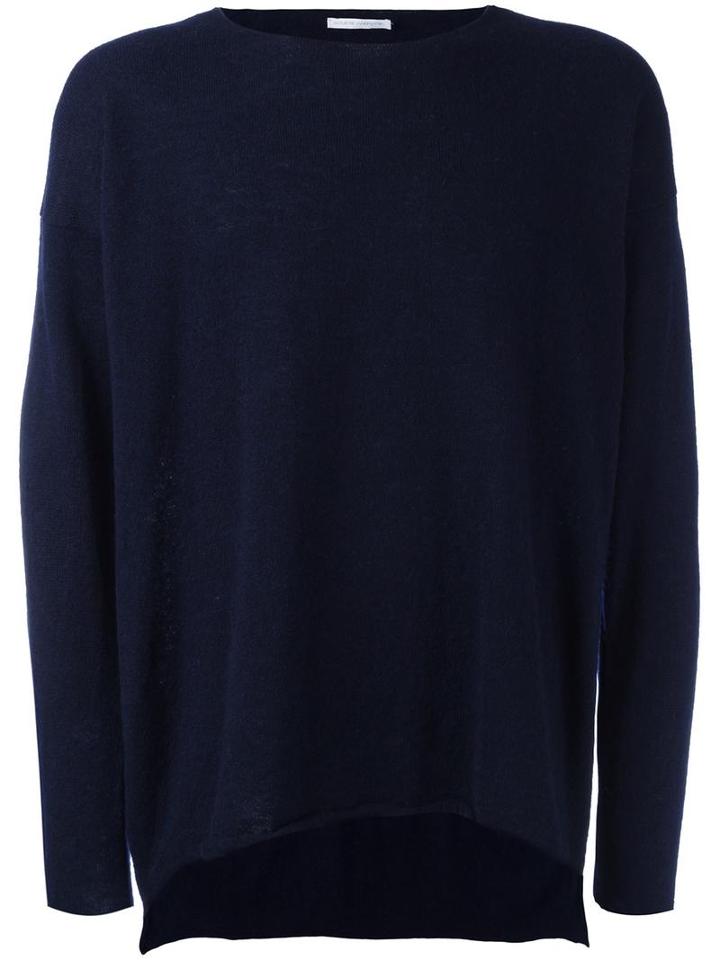 Société Anonyme Raw Edge Tail Hem Jumper, Men's, Size: 3, Blue, Polyamide/alpaca/merino