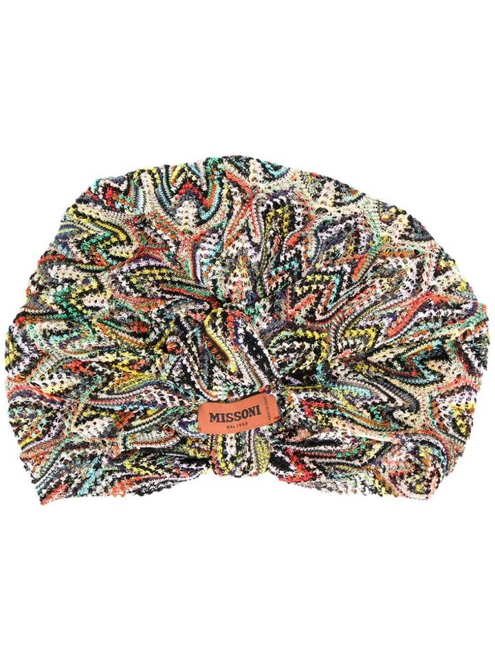 Missoni Crochet-knit Turban - Black