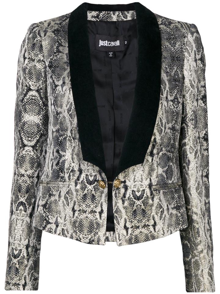 Just Cavalli Snakeskin Print Dinner Jacket - Metallic