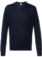 Eleventy V-neck Jumper, Men's, Size: Xl, Blue, Silk/merino