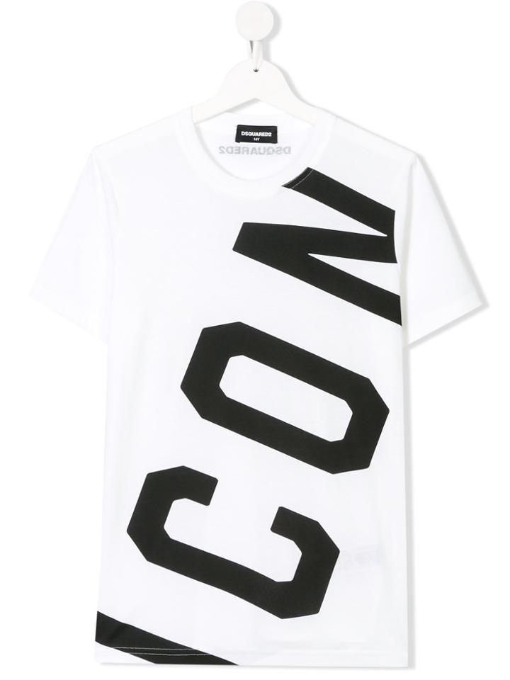 Dsquared2 Kids Teen Icon Print T-shirt - White