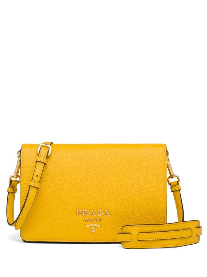 Prada Leather Shoulder Bag - Yellow