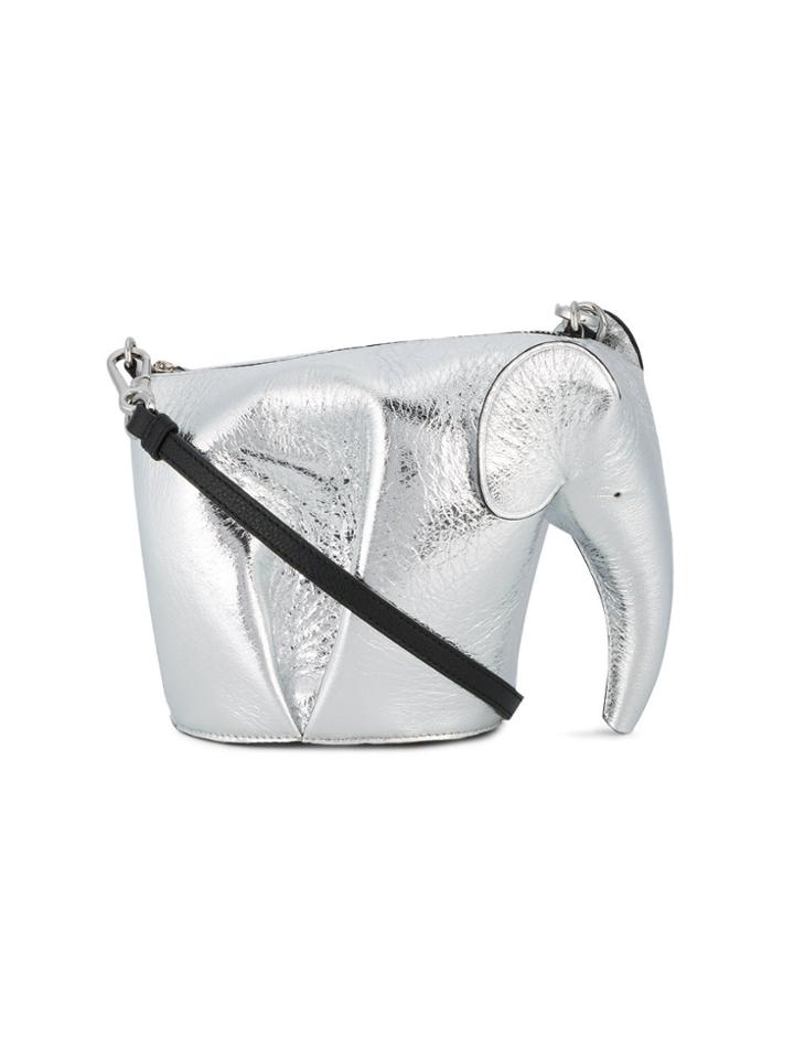 Loewe Mini Silver Elephant Bag - Metallic