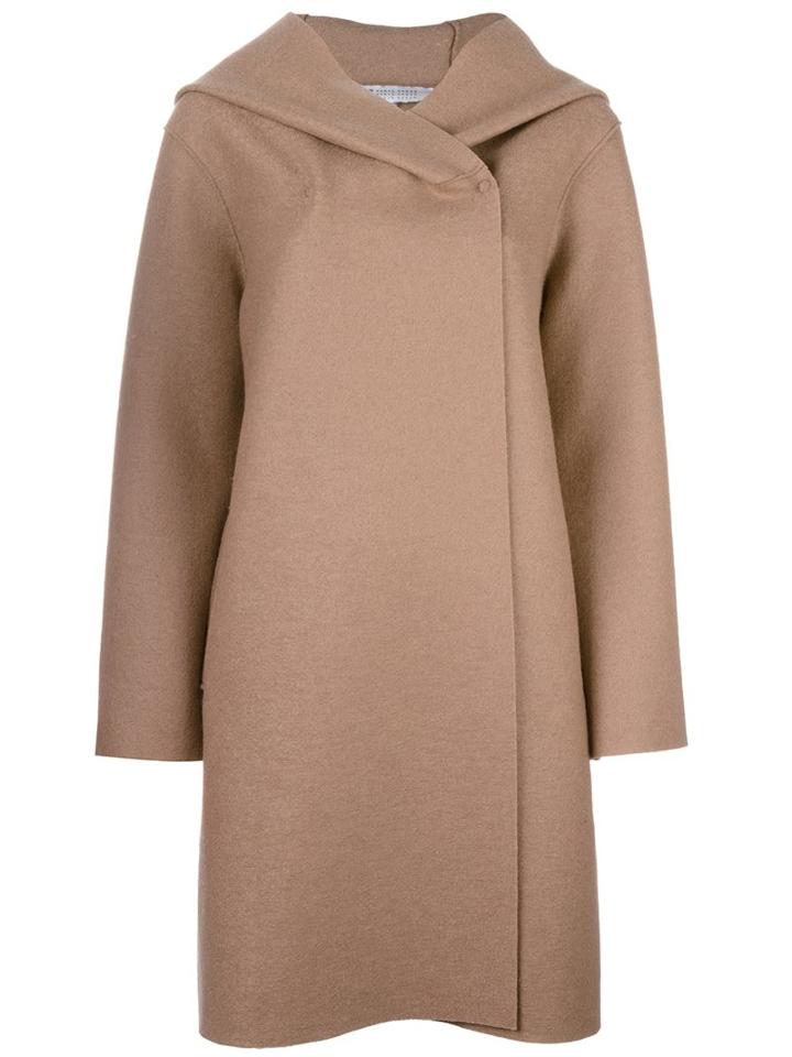 Harris Wharf London Double Breasted Coat, Women's, Size: 44, Brown, Virgin Wool