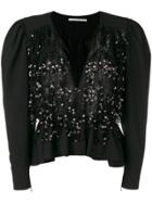 Alessandra Rich Fringed Sequin Jacket - Black