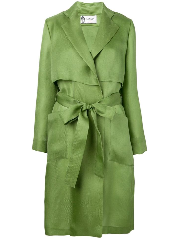 Lanvin Fluid Trench Coat - Green