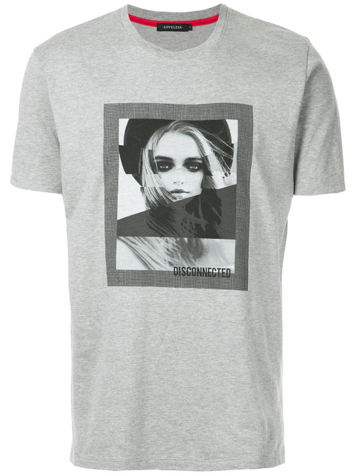 Loveless Disconnected Print T-shirt - Grey