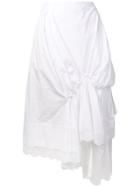 Simone Rocha Lace Trim Draped Skirt - White