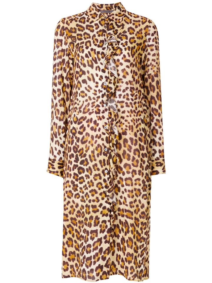 Simonetta Ravizza Agata Leopard Shirt Dress - Brown