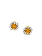 Radà Stone Embellished Earrings, Women's, Yellow/orange