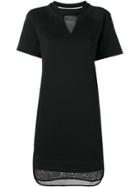 Moncler Mesh Panel Sweat Dress - Black