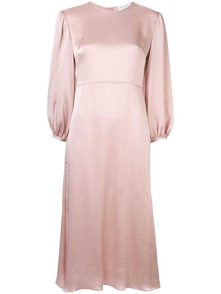 Mansur Gavriel Bishop Sleeve Dress - Pink