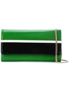 Lanvin Colour Block Wallet Crossbody Bag, Women's, Green, Leather