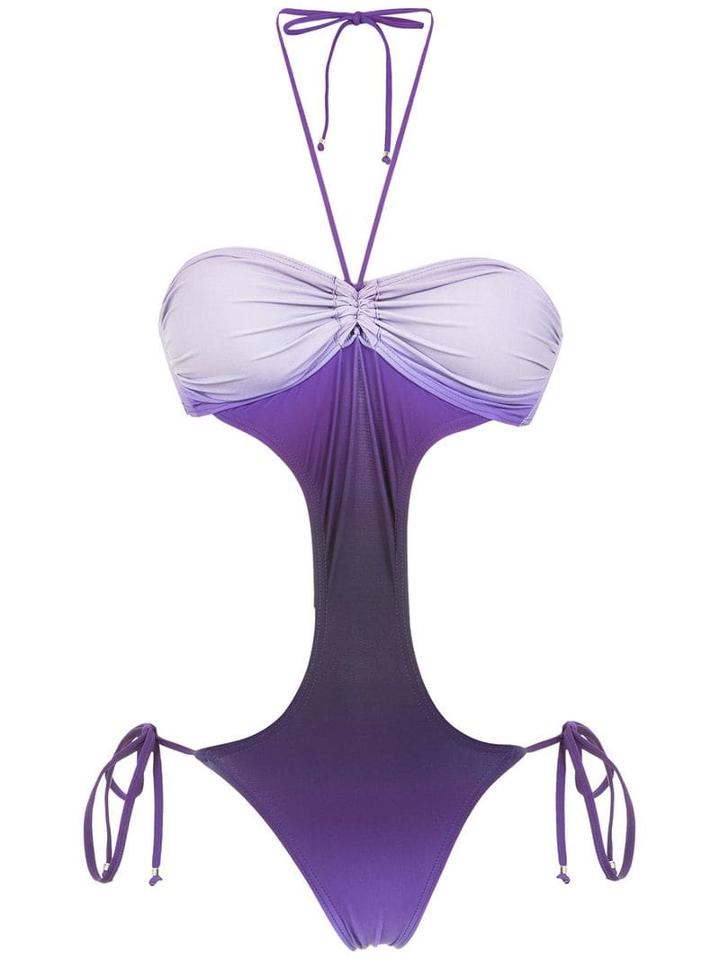 Amir Slama Swimsuit With Cut Details - Purple