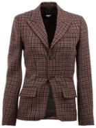Yang Li Tweed Blazer, Women's, Size: 40, Red, Polyamide/polyester/virgin Wool