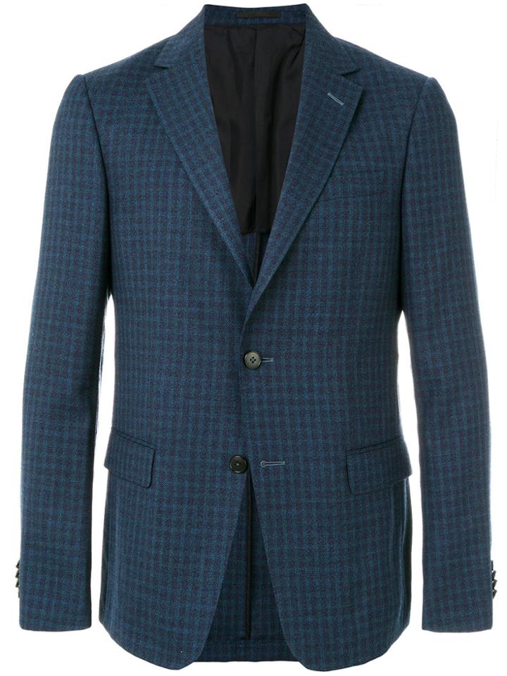 Z Zegna Checked Blazer - Blue