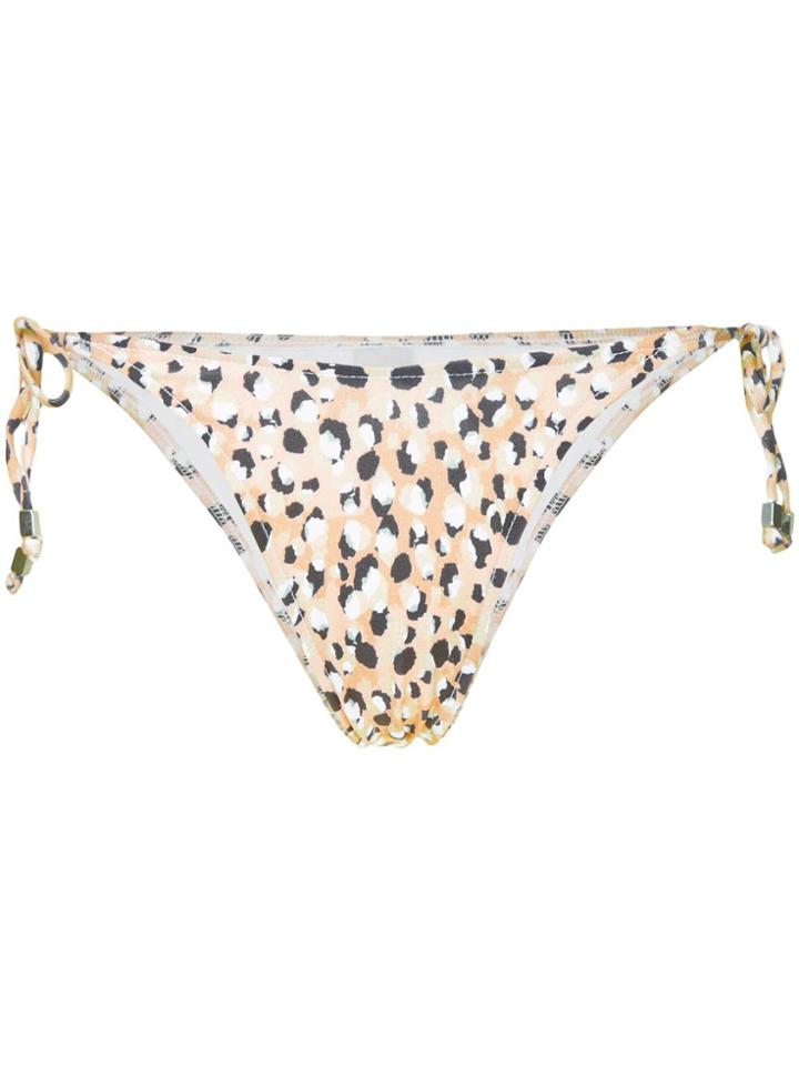 Suboo Leopard Print Bikini Bottoms - Yellow & Orange