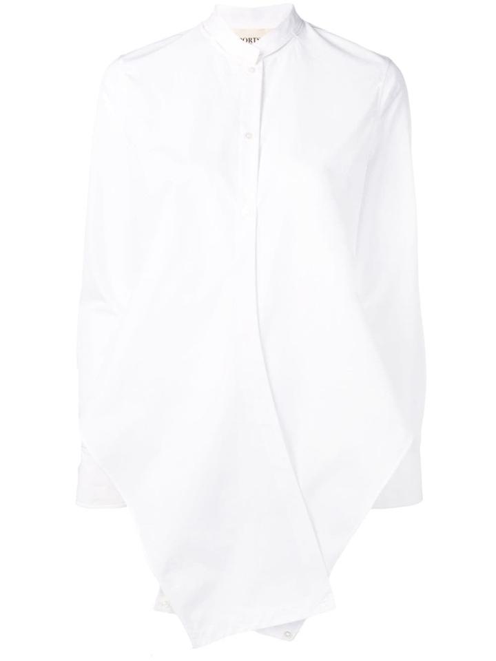 Ports 1961 Longline Slogan Print Shirt - White