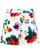 Love Moschino Floral Pixel Shorts - White