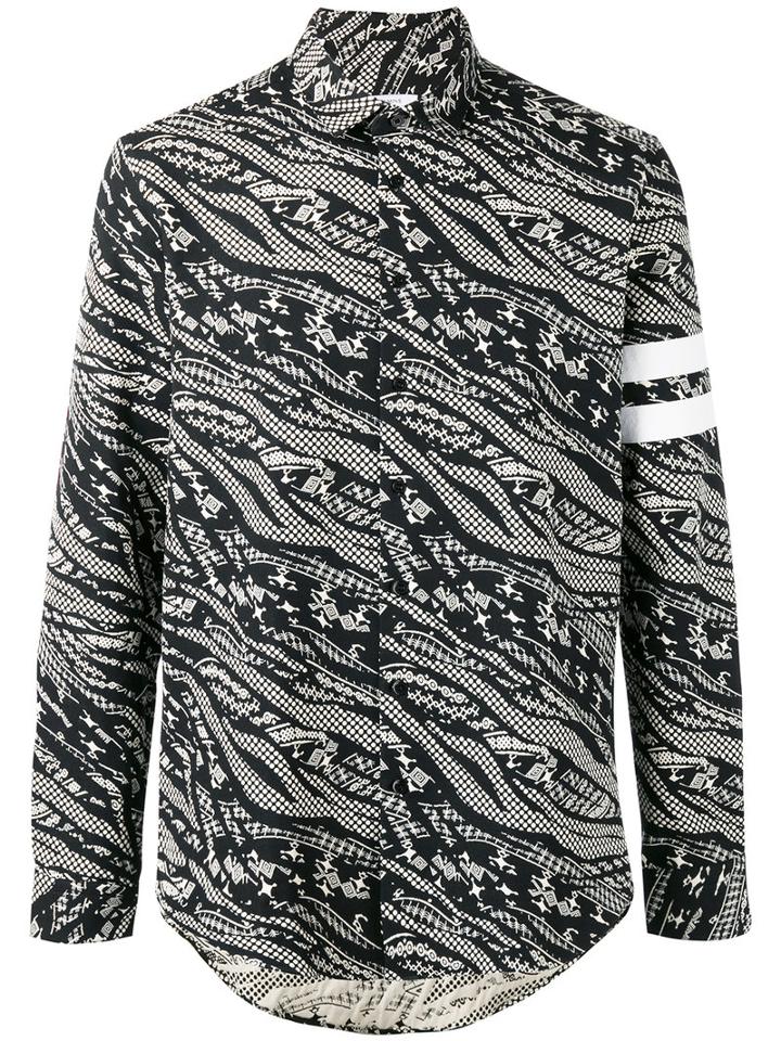 Les Benjamins - Abstract Print Shirt - Men - Cotton/polyester/spandex/elastane - S, Black, Cotton/polyester/spandex/elastane